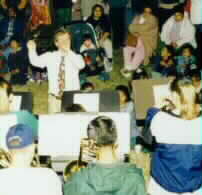 Monahans High School Band performs in the park